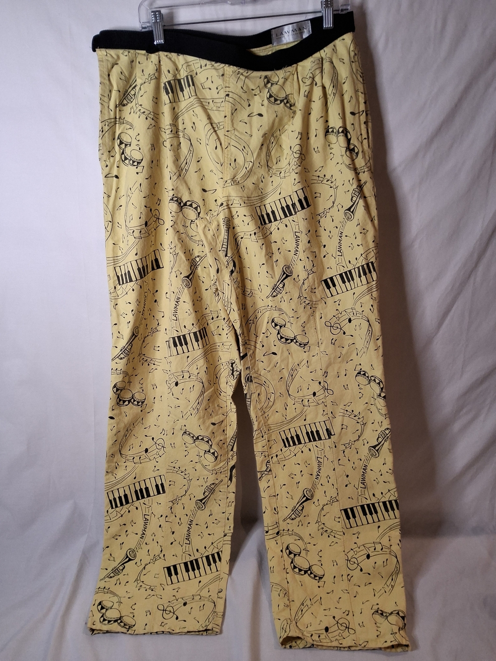 Lawman Yellow Lounge Pants with Black Waistband